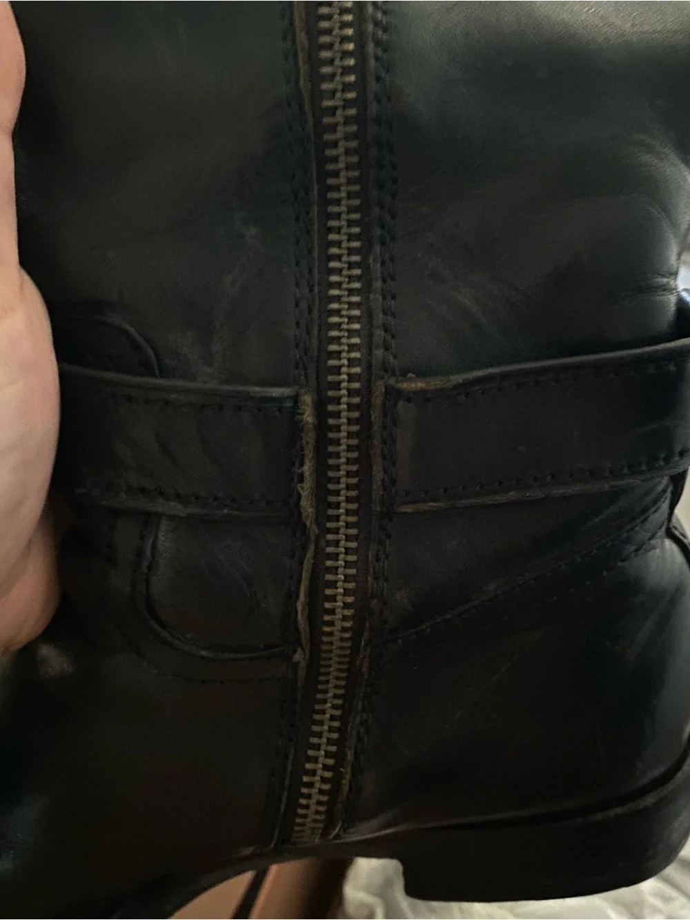 Coach Black Leather Riding Boots